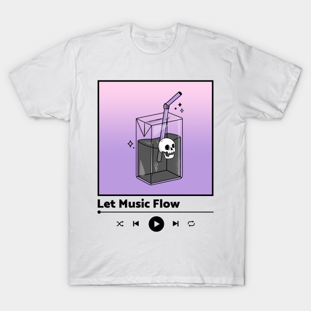 Let Music Flow T-Shirt by T-shaped Human